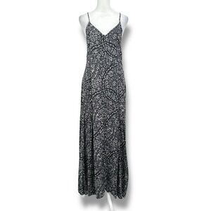 Abercrombie & Fitch Boho Paisley Maxi Dress S Flowy Slip Strappy Sundress Resort